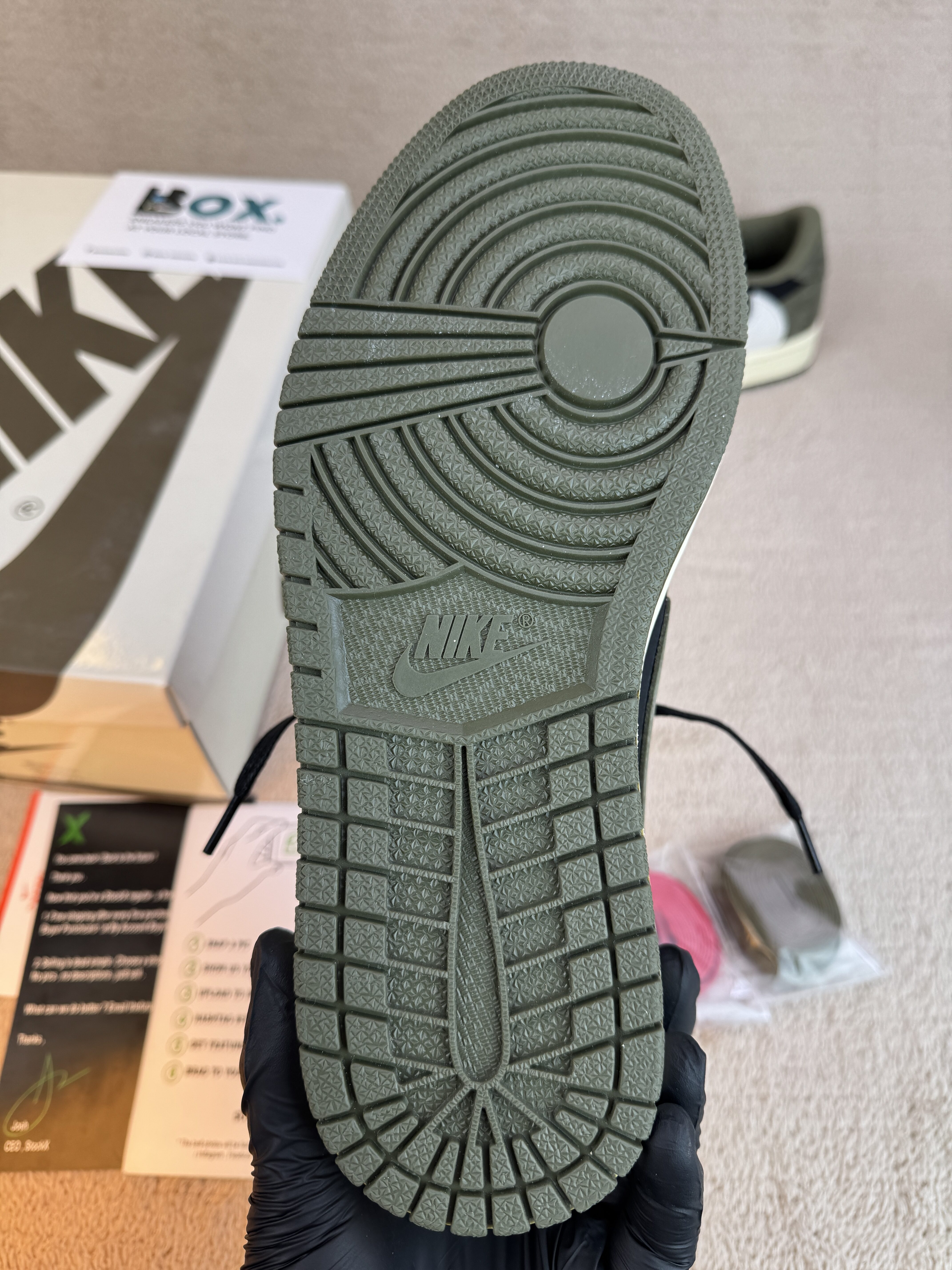 Jordan 1 Retro Low OG SP Travis Scott Black Olive - Image 13