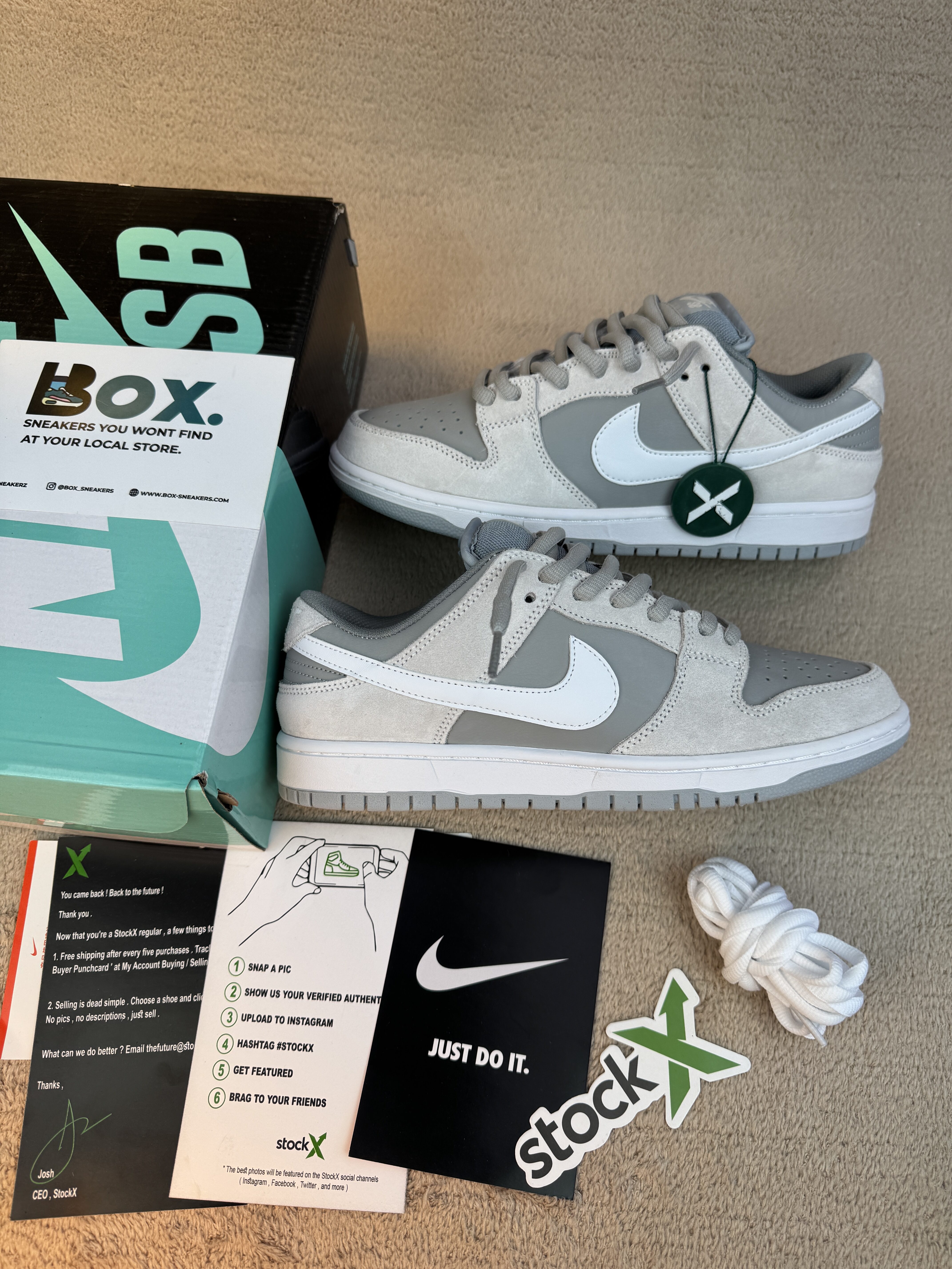 Nike SB Dunk Low Summit White Wolf Grey - Image 2