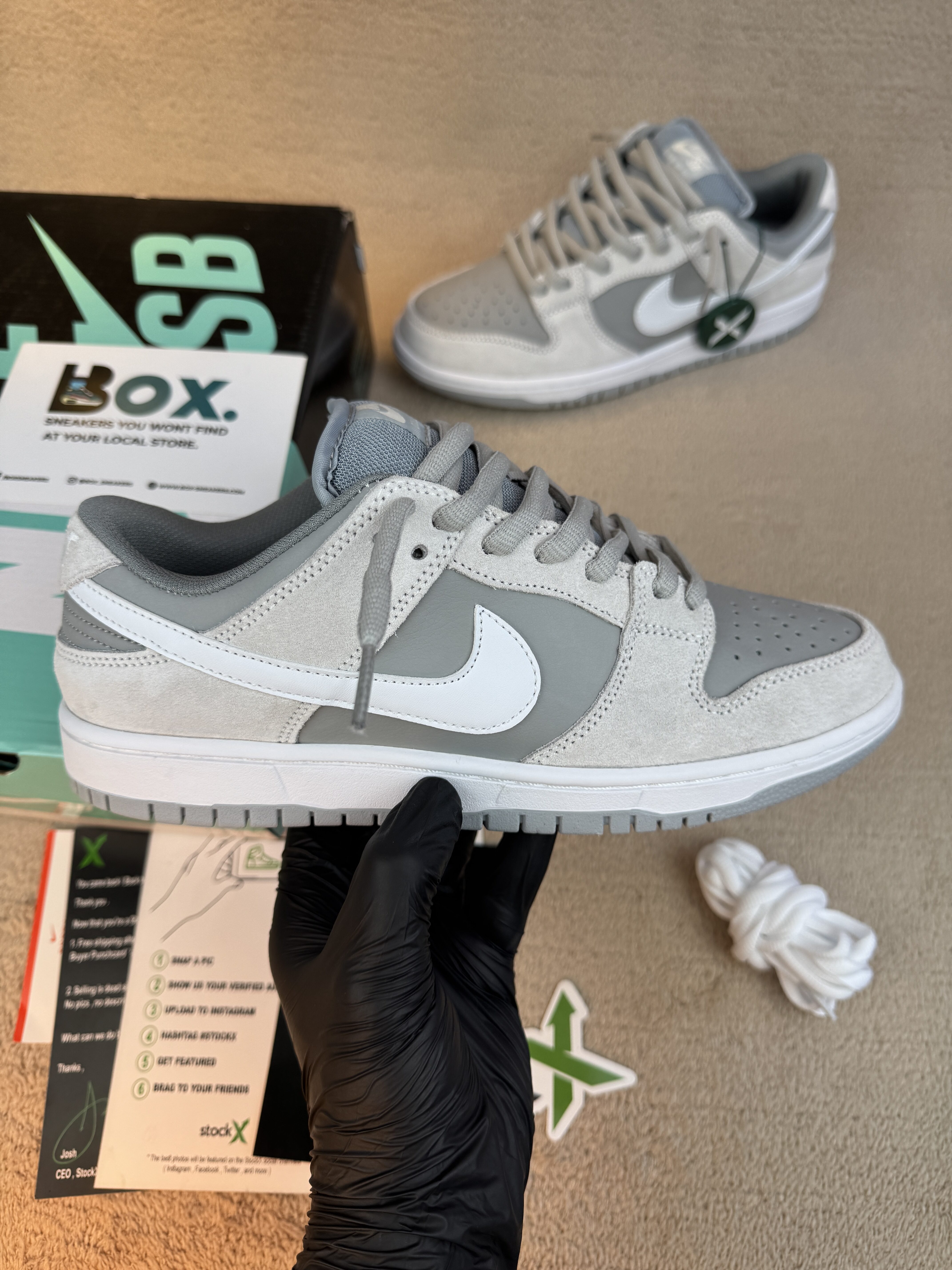Nike SB Dunk Low Summit White Wolf Grey - Image 3