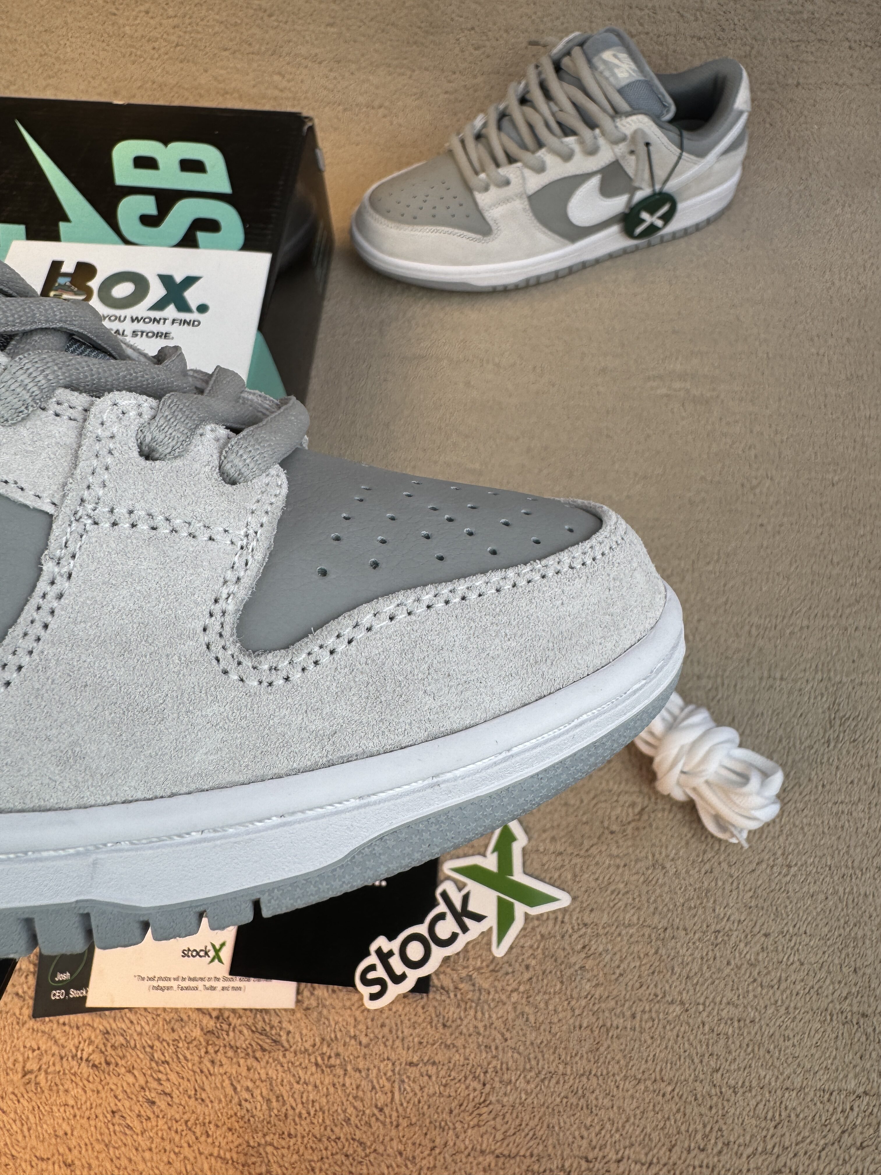 Nike SB Dunk Low Summit White Wolf Grey - Image 6