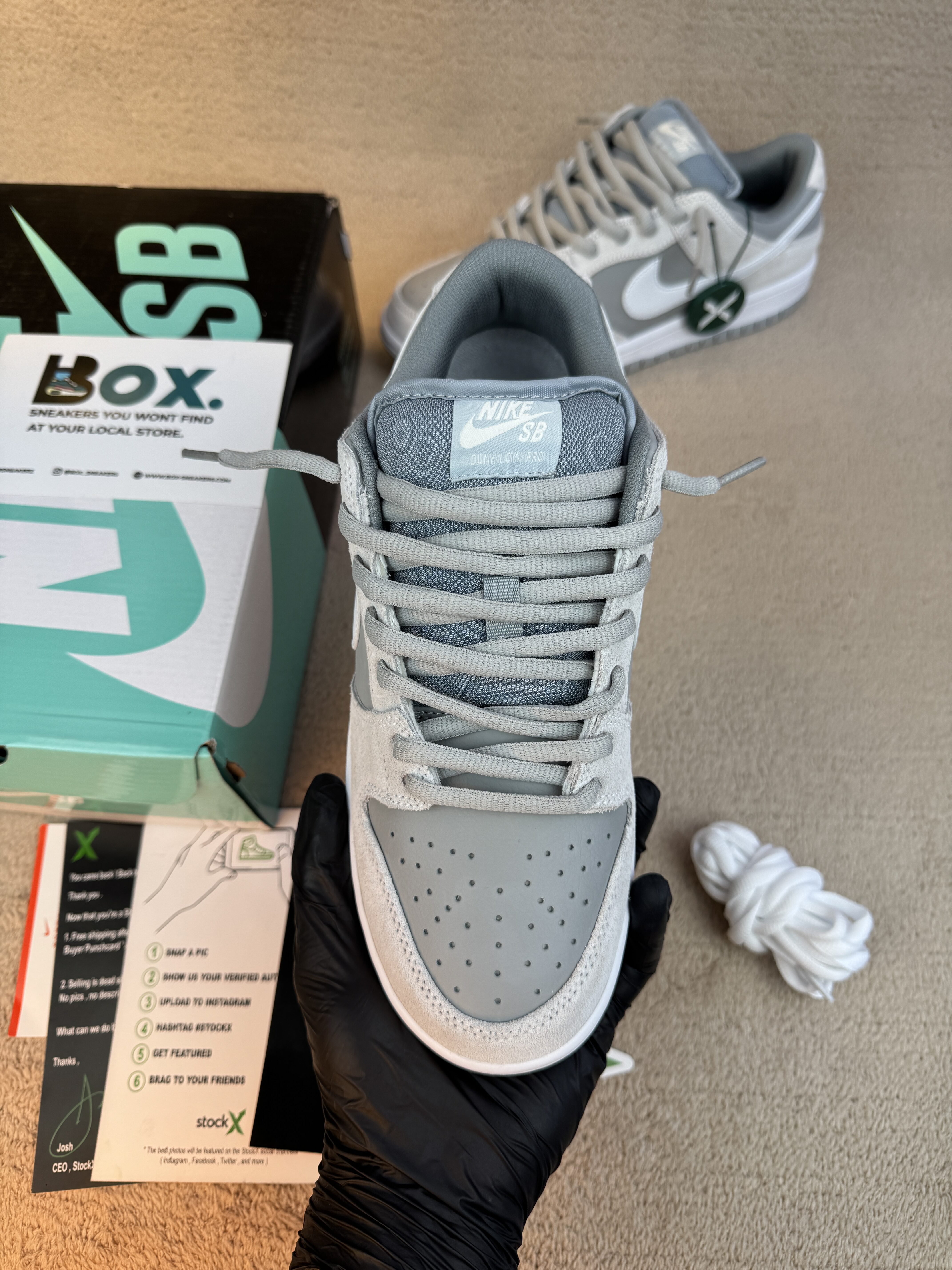 Nike SB Dunk Low Summit White Wolf Grey - Image 8
