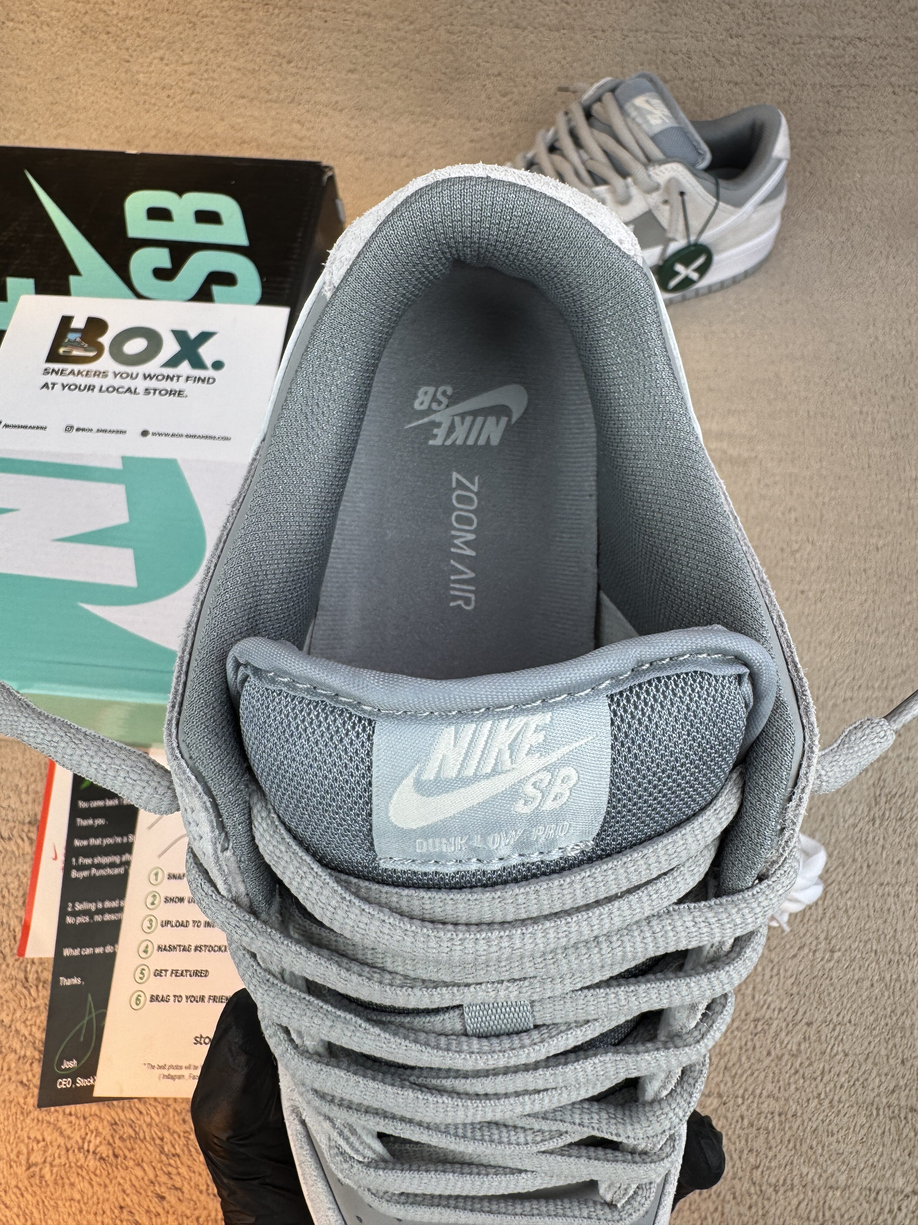Nike SB Dunk Low Summit White Wolf Grey - Image 9