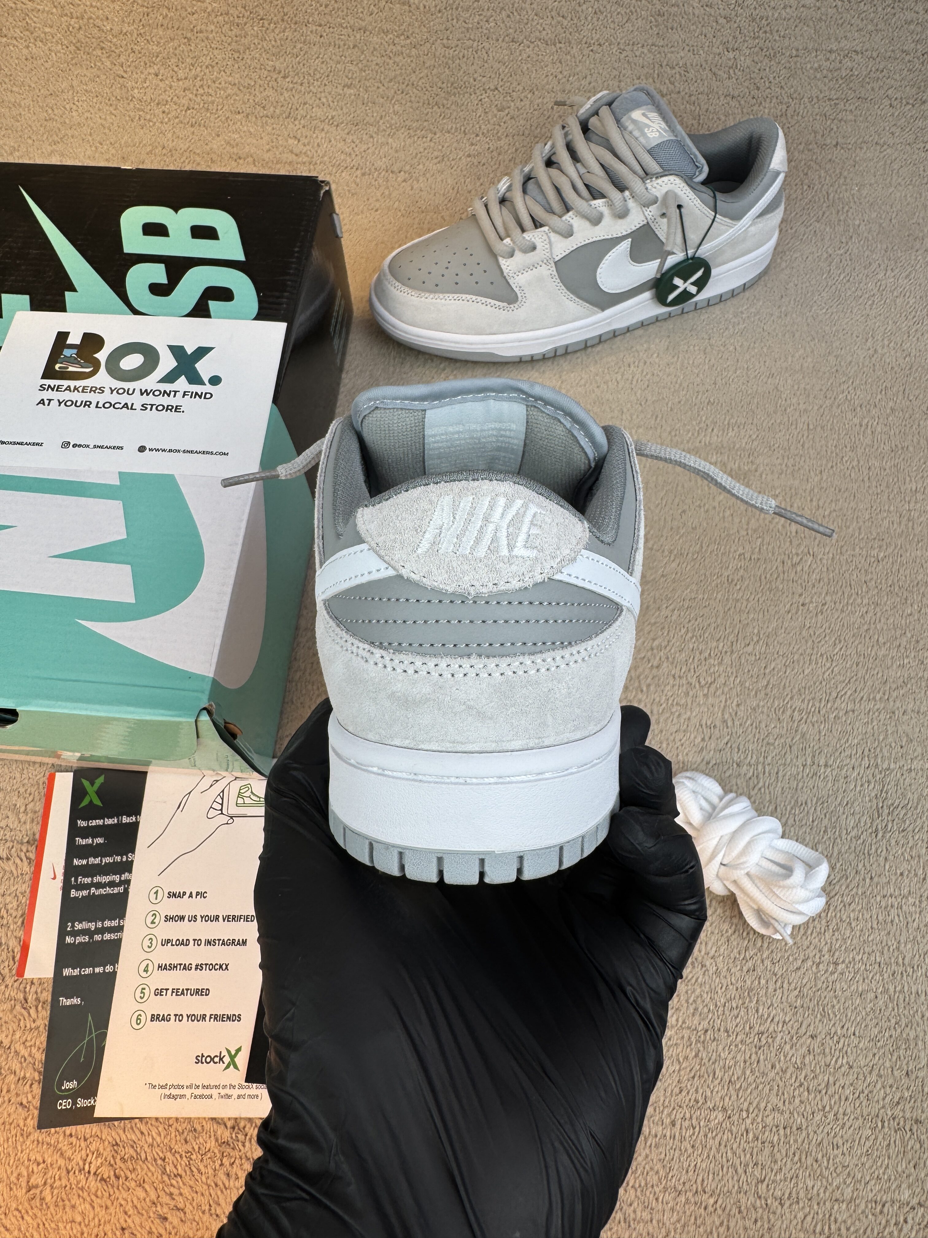 Nike SB Dunk Low Summit White Wolf Grey - Image 11