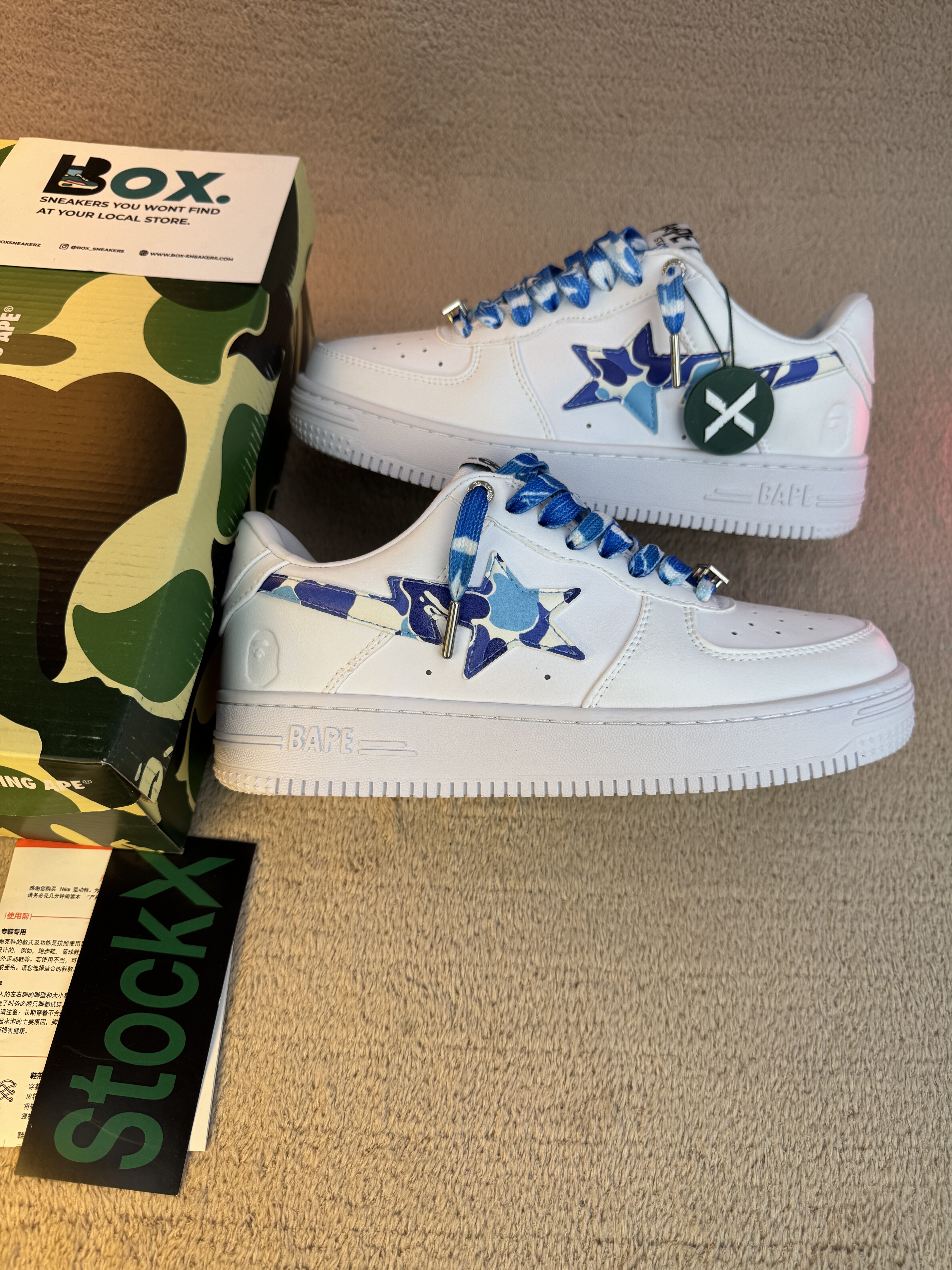 A Bathing Ape Bape Sta Low ABC Camo White Blue - Image 2