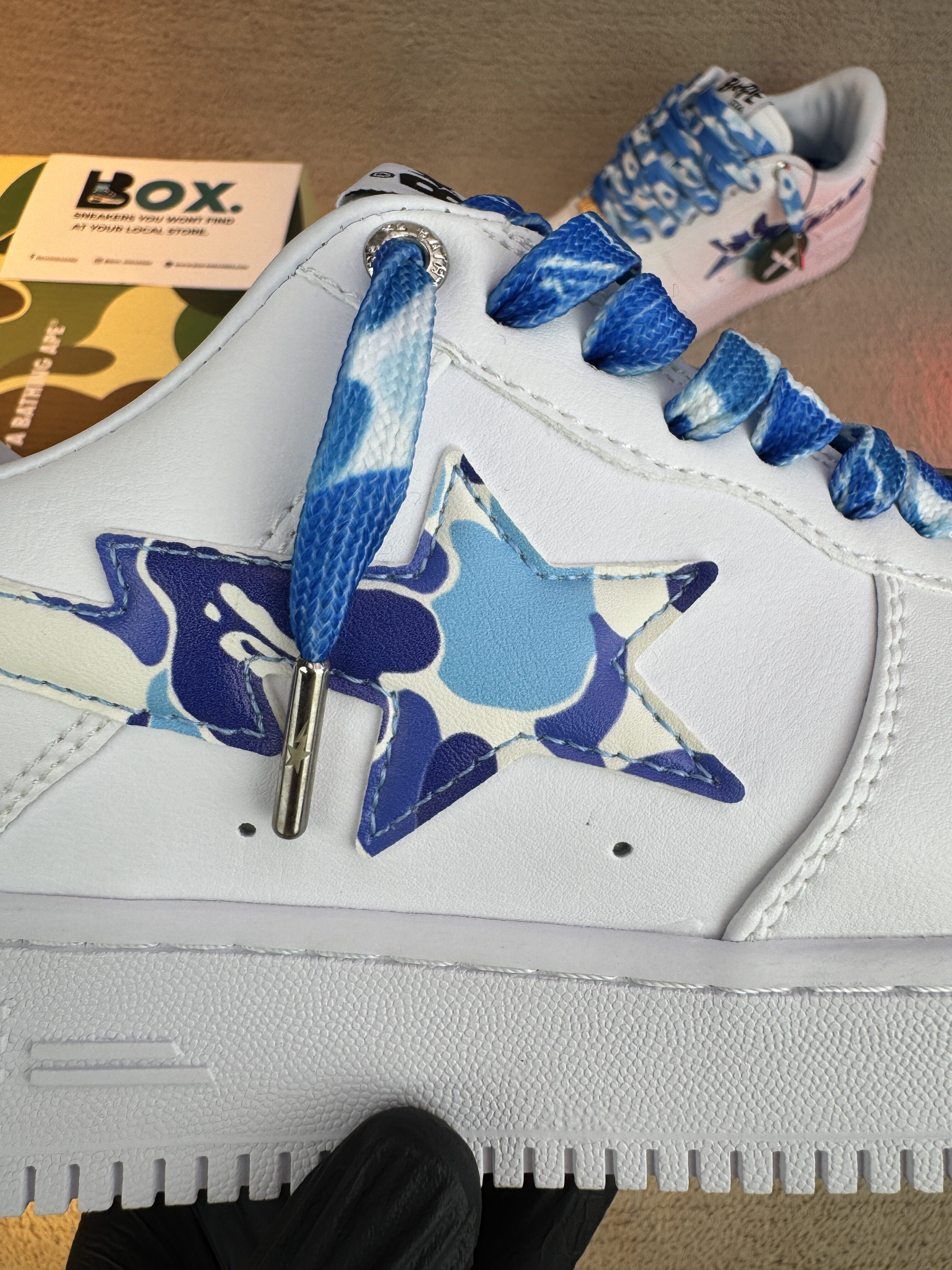 A Bathing Ape Bape Sta Low ABC Camo White Blue - Image 5