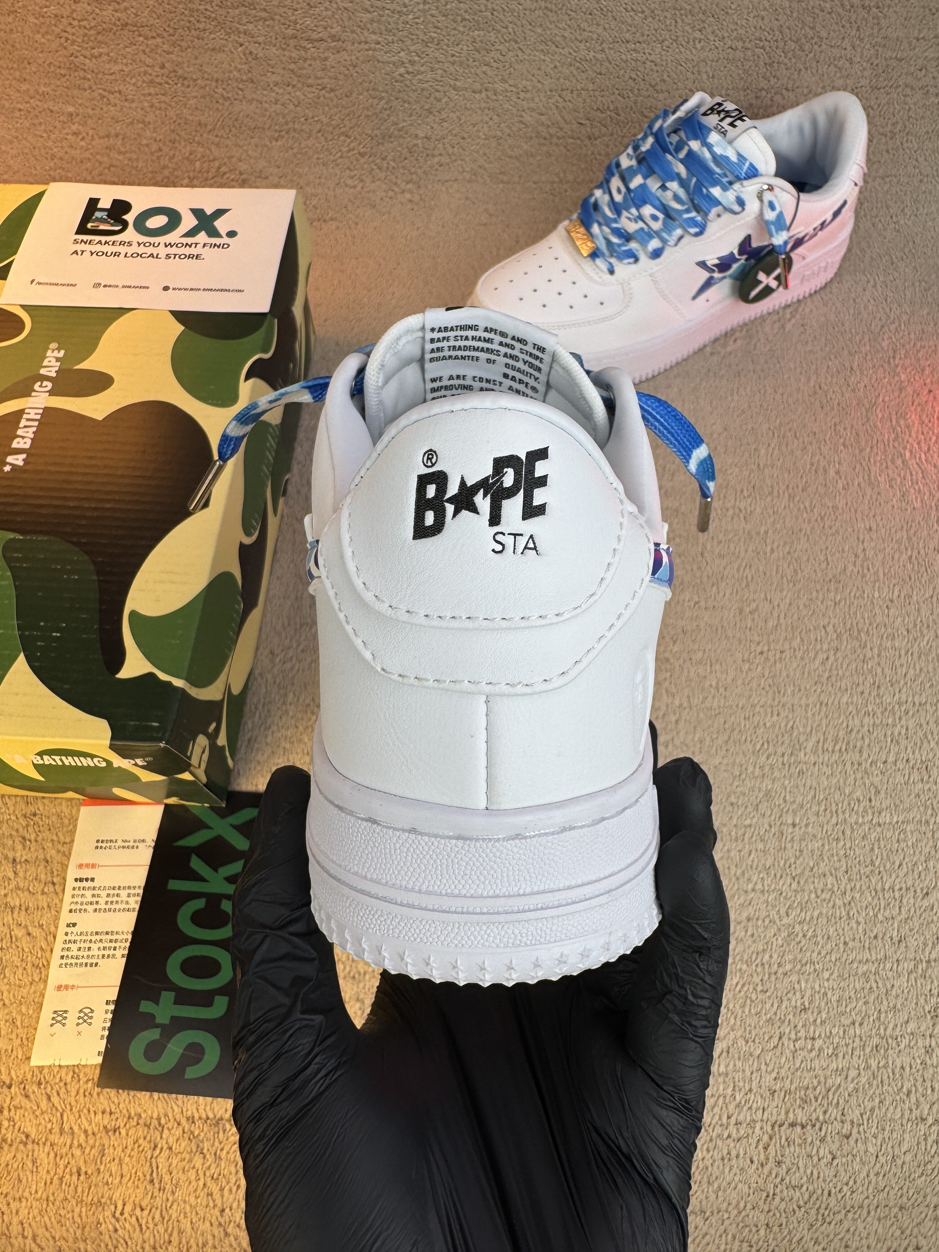 A Bathing Ape Bape Sta Low ABC Camo White Blue - Image 10