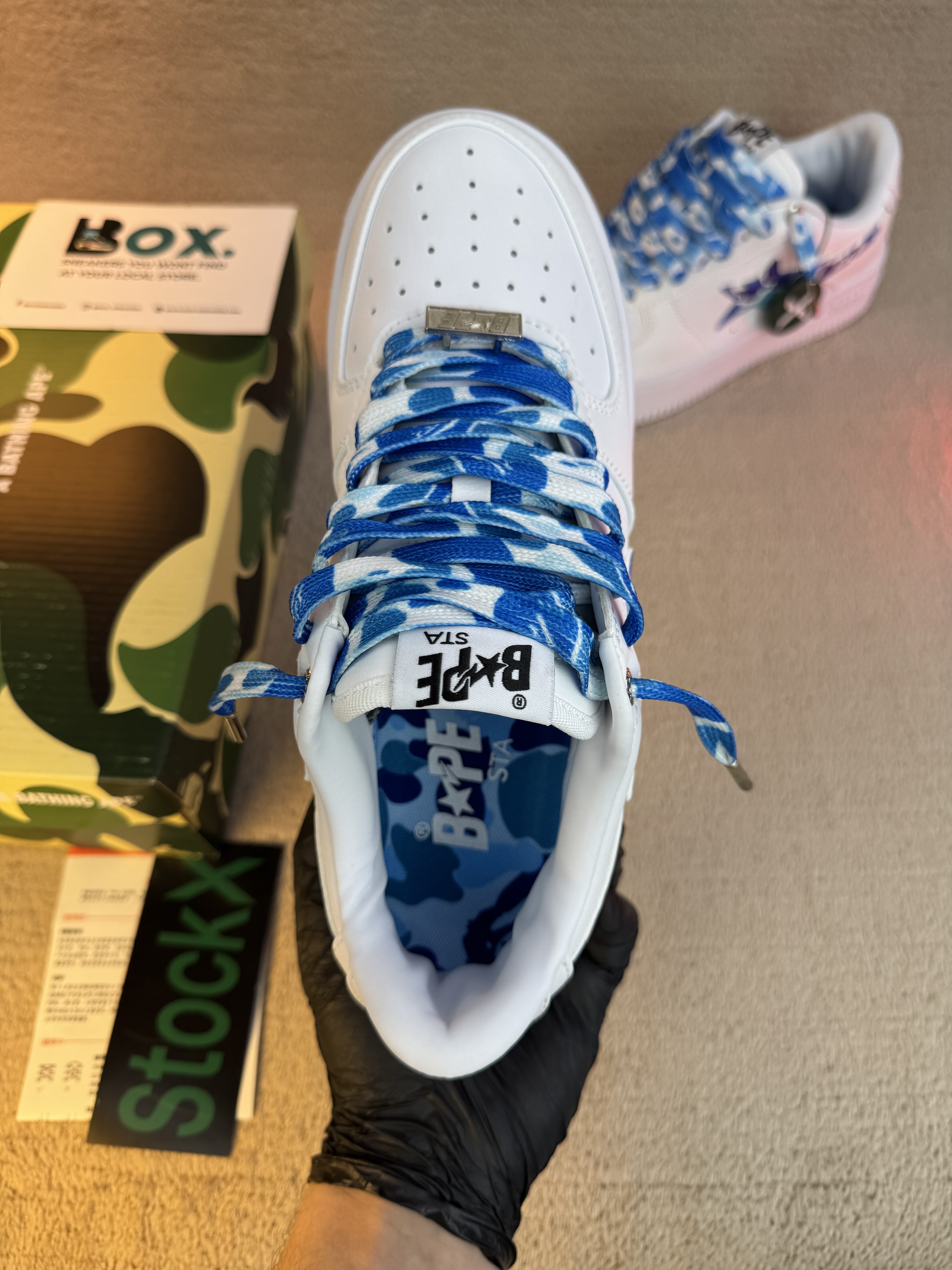 A Bathing Ape Bape Sta Low ABC Camo White Blue - Image 11