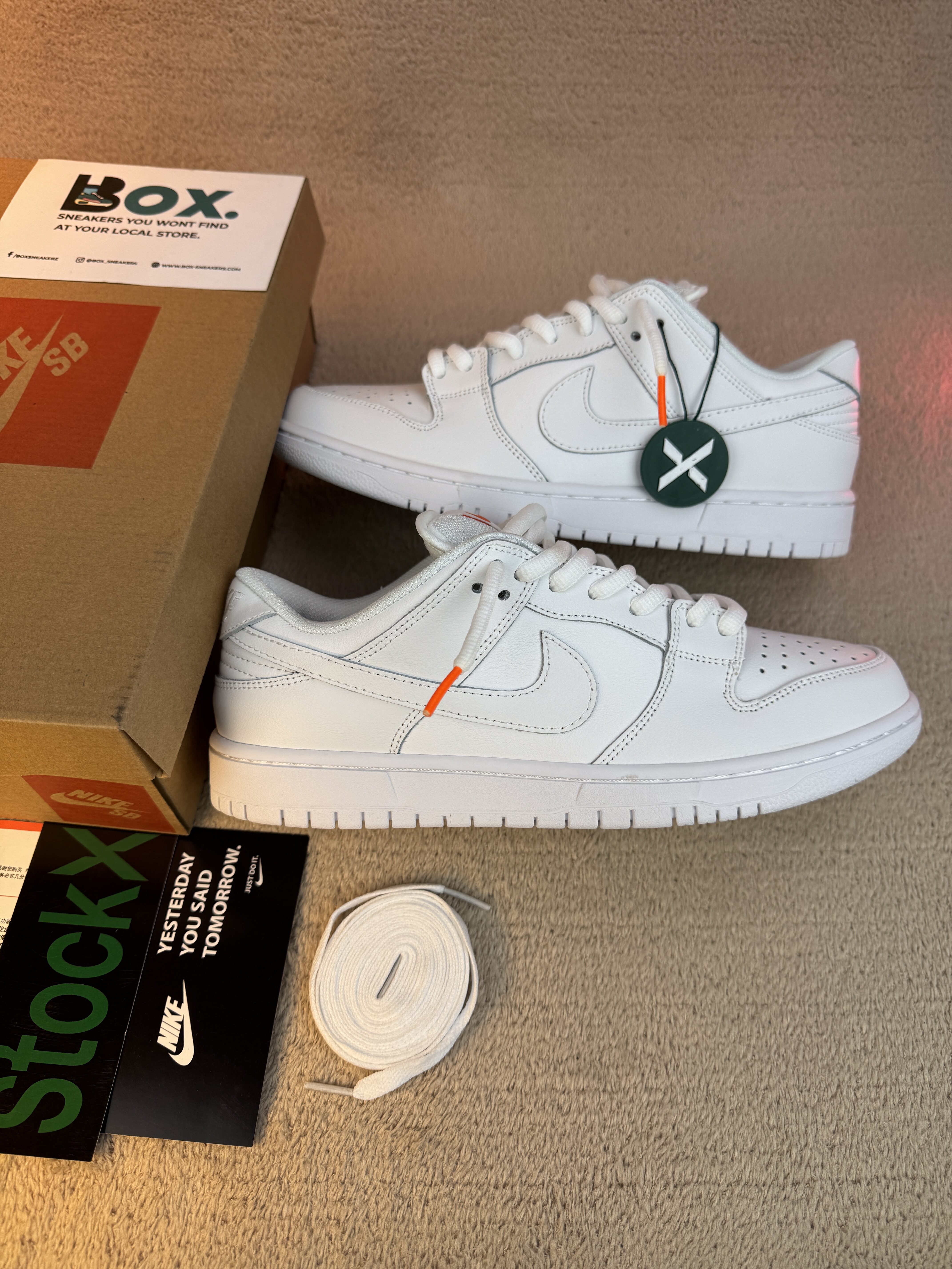 Nike SB Dunk Low Pro Triple White - Image 2