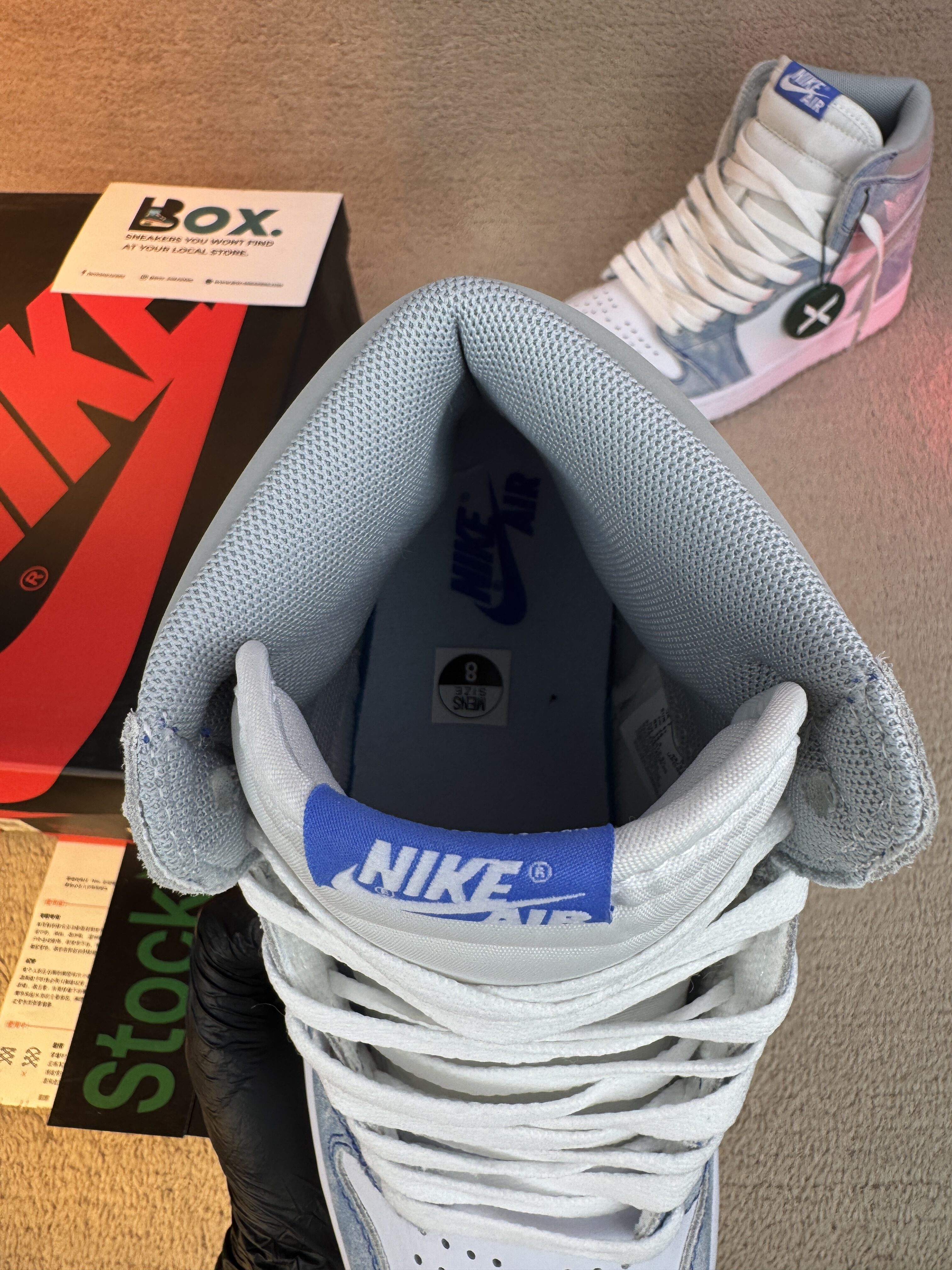 Jordan 1 Retro High Hyper Royal Smoke Grey - Image 9