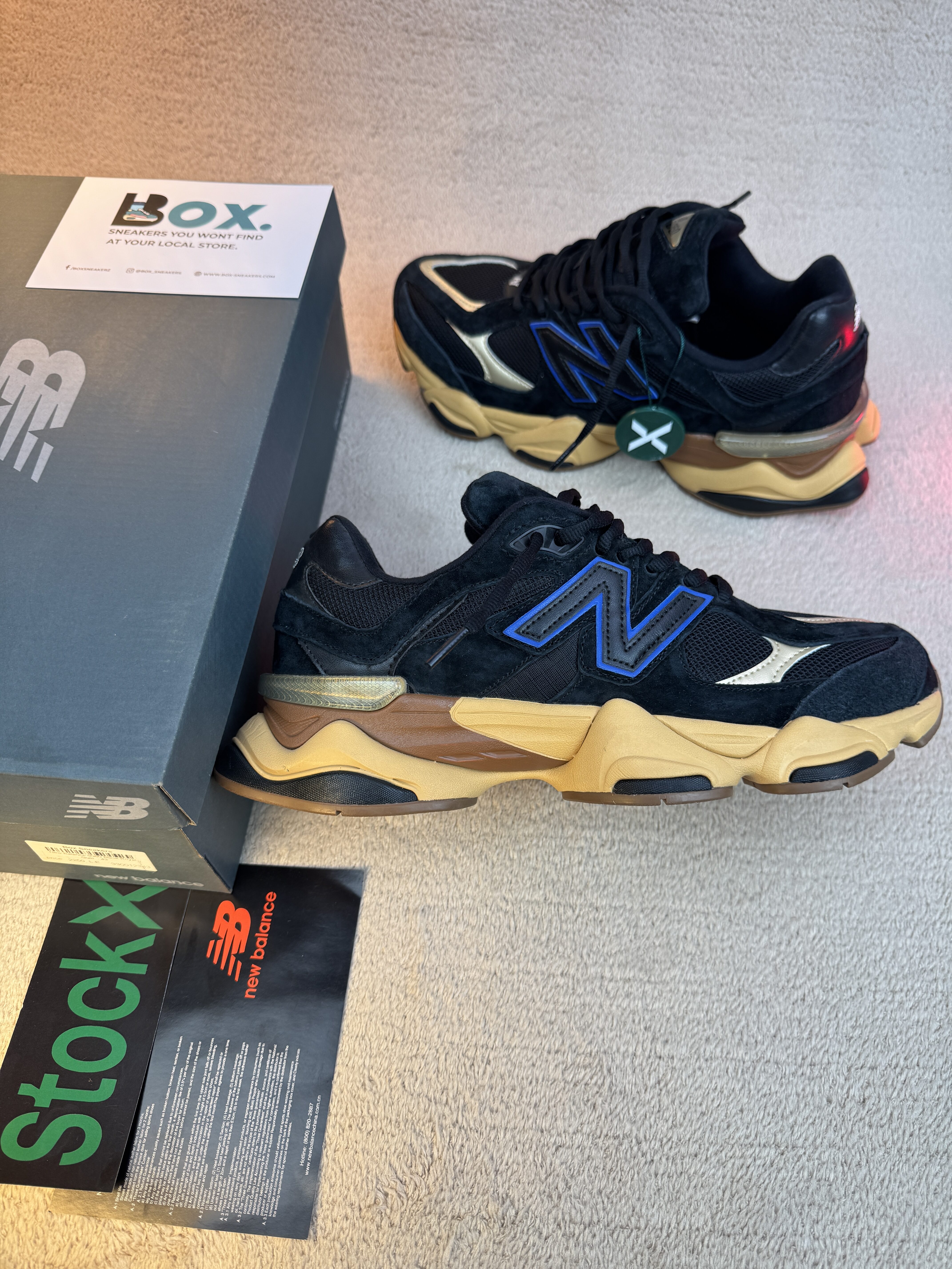 New Balance 9060 Black Royal Gum - Image 2