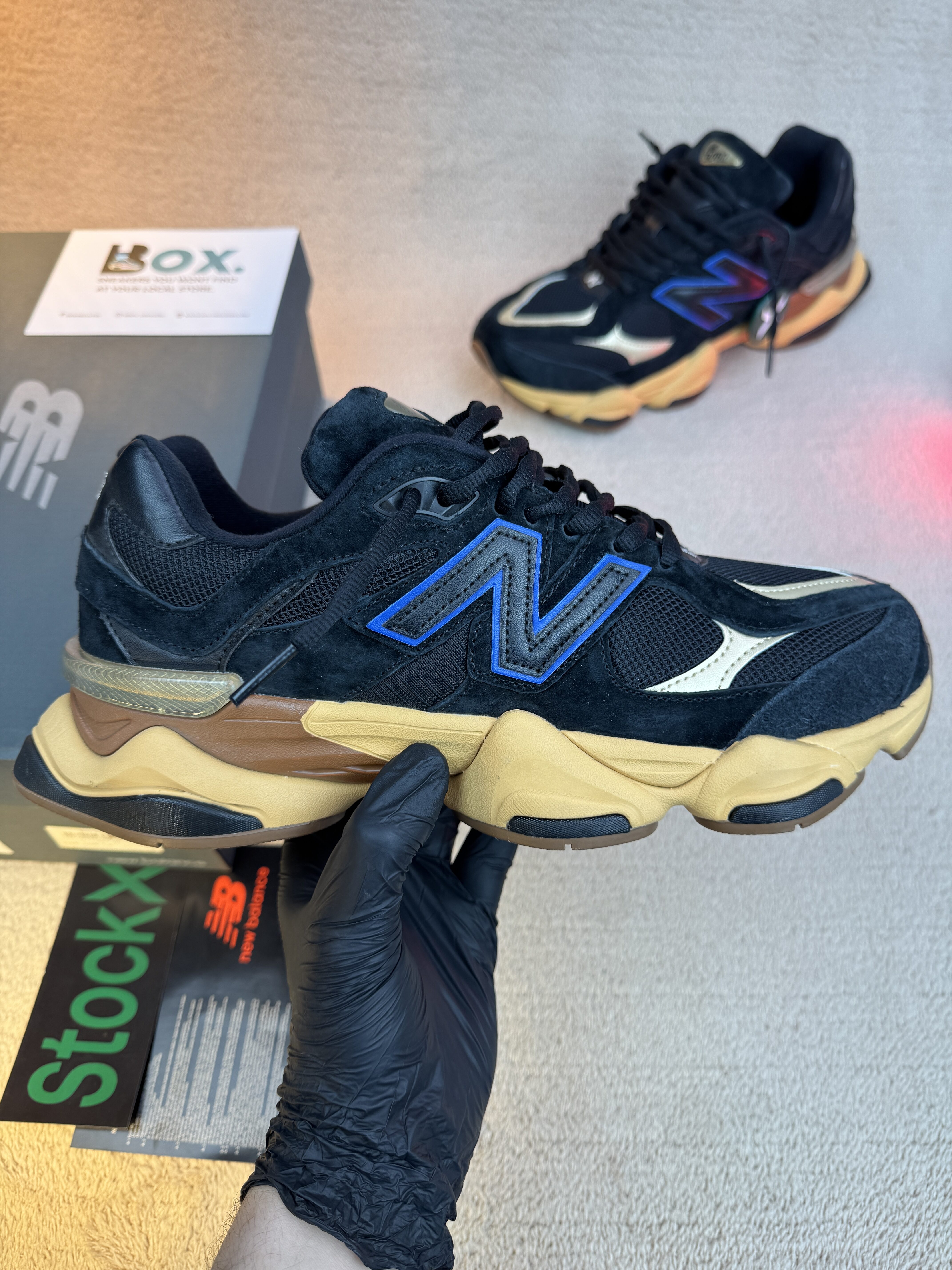 New Balance 9060 Black Royal Gum - Image 3