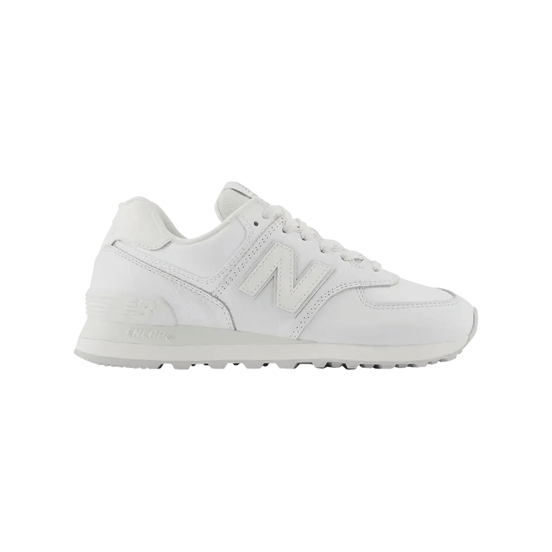 New Balance 574 Triple White Leather (Women s)