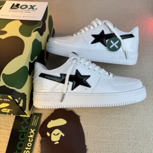 A Bathing Ape Bape Sta #2 White Black