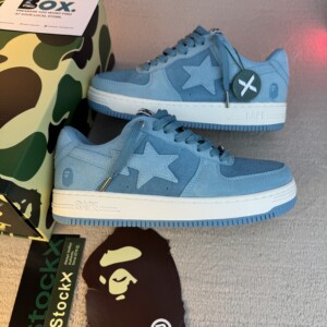 A Bathing Ape Bape Sta Blue Suede