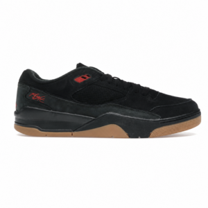 Jordan Flight Court Black Gum Medium Brown Varsity Red