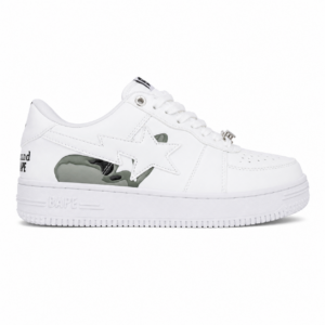A Bathing Ape x Mastermind Bape Sta Low Shark Pack White