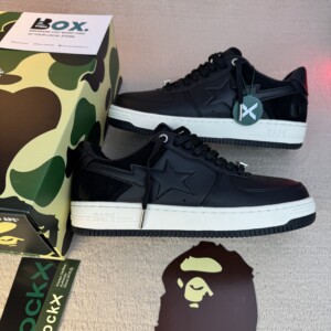 A Bathing Ape Bape Sta Low Suede Heel Black
