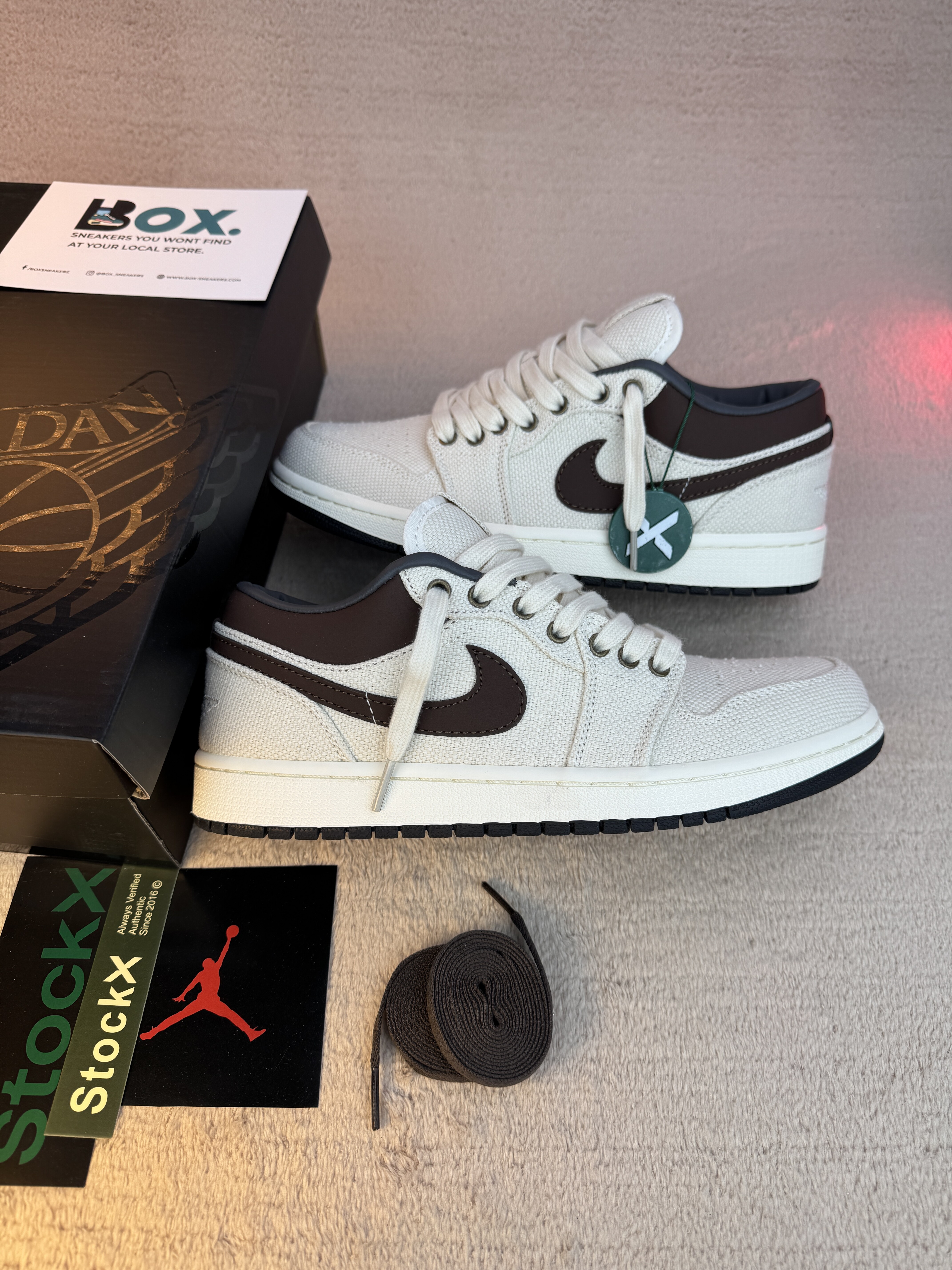 Jordan 1 Low Premium Pale Ivory Off Noir Baroque Brown - Image 2