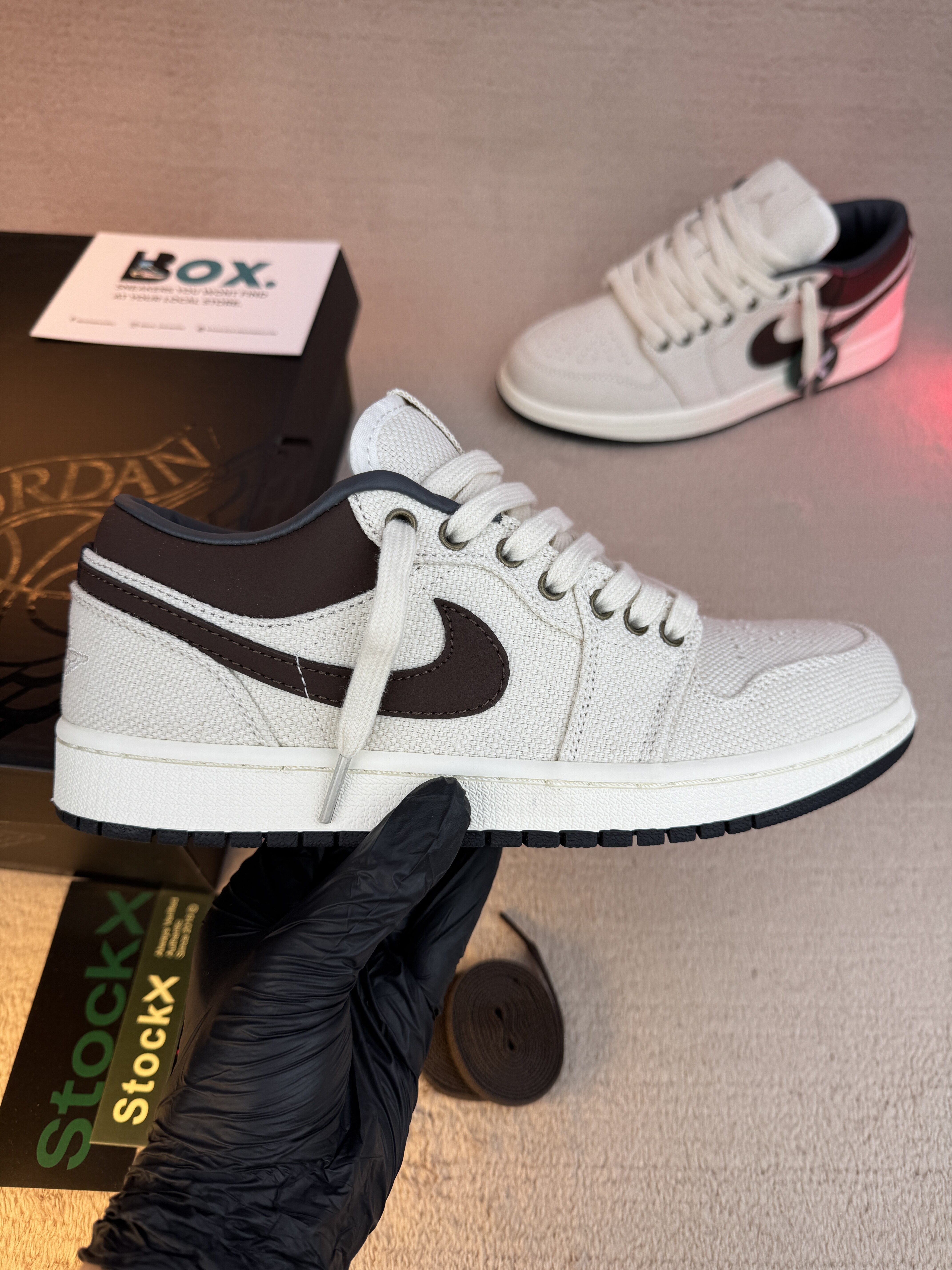 Jordan 1 Low Premium Pale Ivory Off Noir Baroque Brown - Image 3