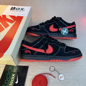 Nike Dunk Low X Stussy Black Red