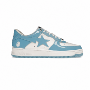 A Bathing Ape Bape Sta Patent Leather Blue White